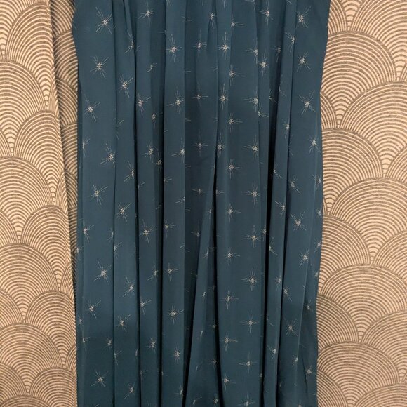 Torrid Teal Midi Chiffon Dress - Picture 6 of 6